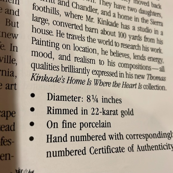 Thomas Kinkade Home Sweet Home Plate - Picture 9 of 11